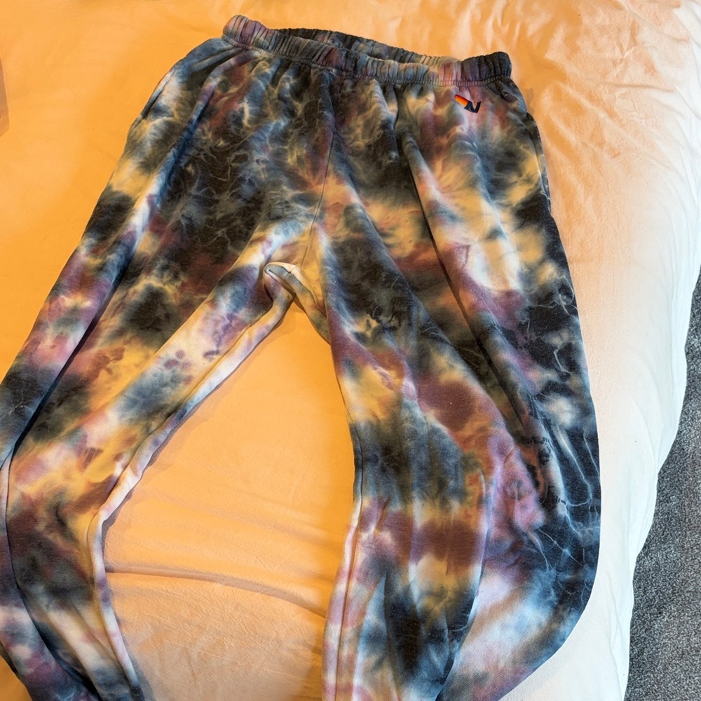 Aviator nation men’s xxl purple blue tie dye sweatpants